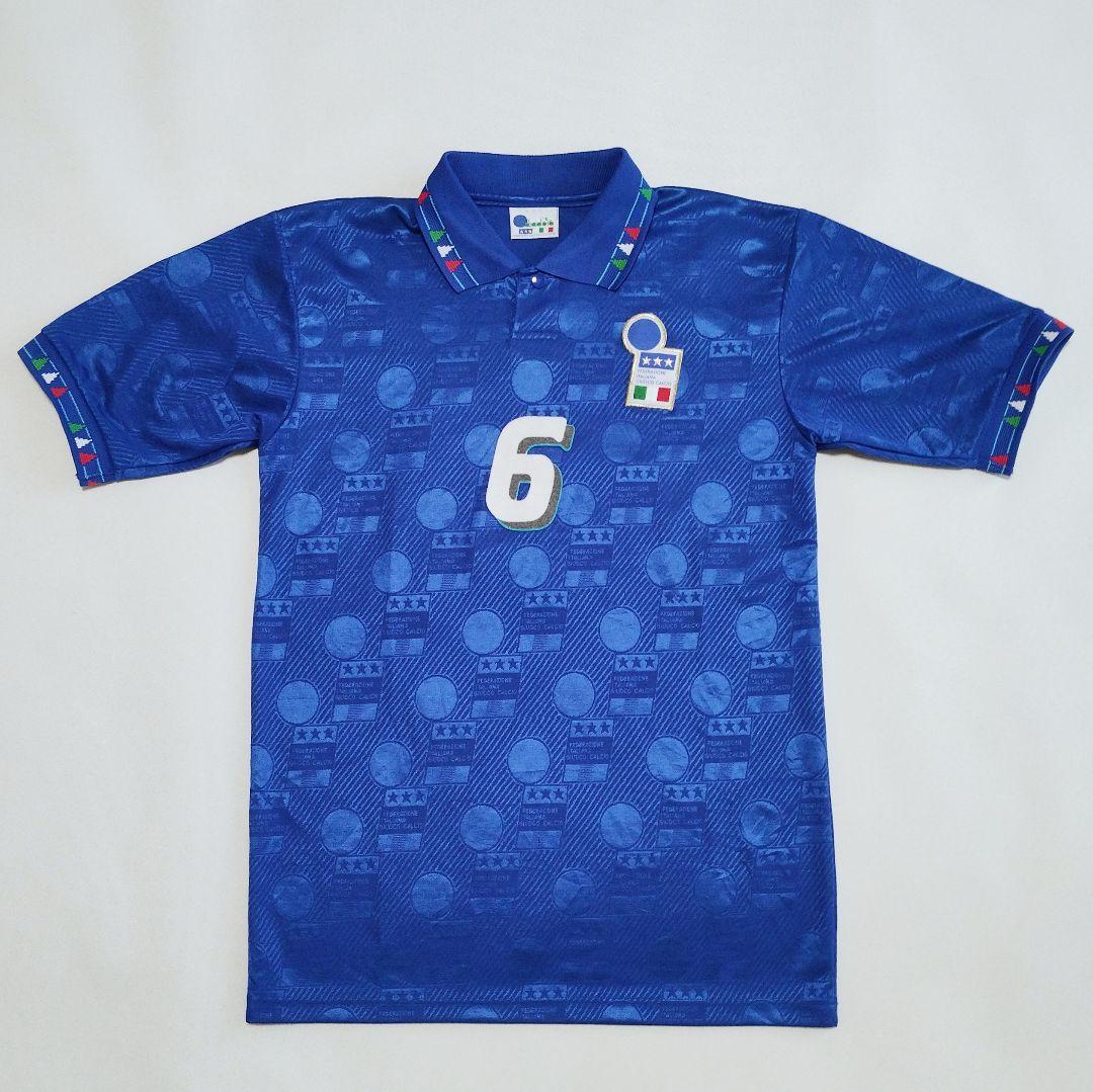 サッカー イタリア代表 94年（H）ユニフォーム ナンバー入り - メルカリ