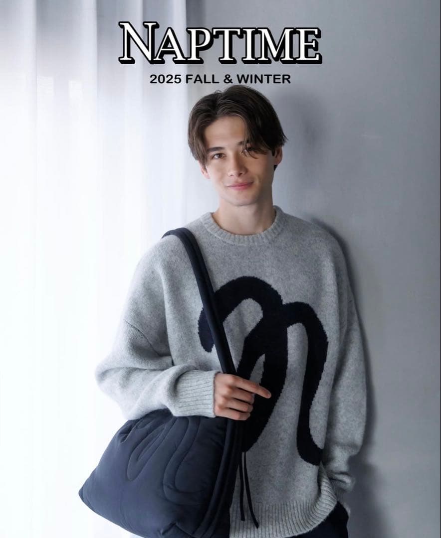 NAPTIME ニットプルオーバー グレー Lサイズ
