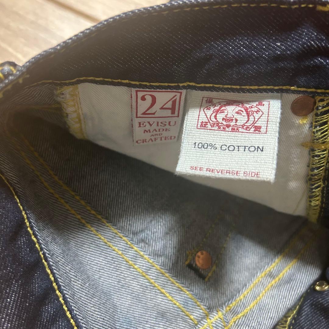 Evisu ハート刺繍 ストレートデニム size24 - メルカリ