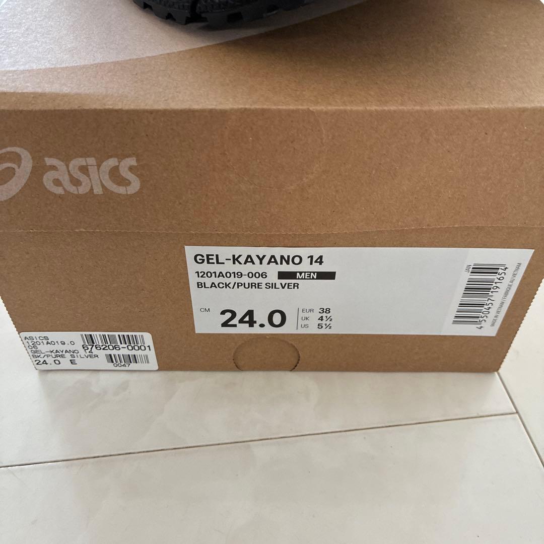asics GEL-KAYANO 14 ブラック/ピュアシルバー 24.0cm