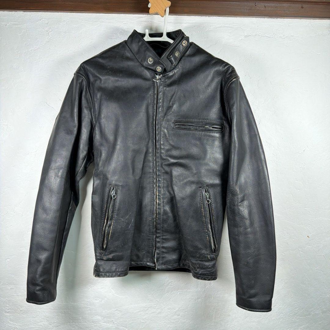 Schott ショット シングルライダースジャケット ボアライナー付き36 Schott(ショット) / シングルライダースジャケット/ボアライナー/36