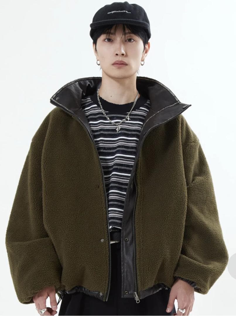 SALE】L2084リバーシブルPUレザージャケットS（black）地底人 - メルカリ