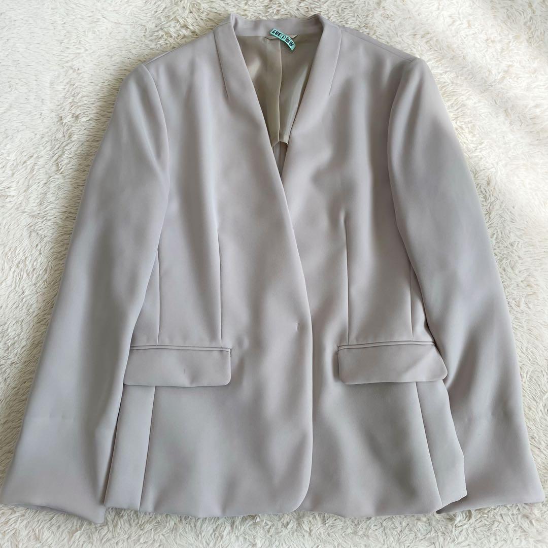 美品近年モデル✨アンカーウーマン パンツスーツ ノーカラー 洗える