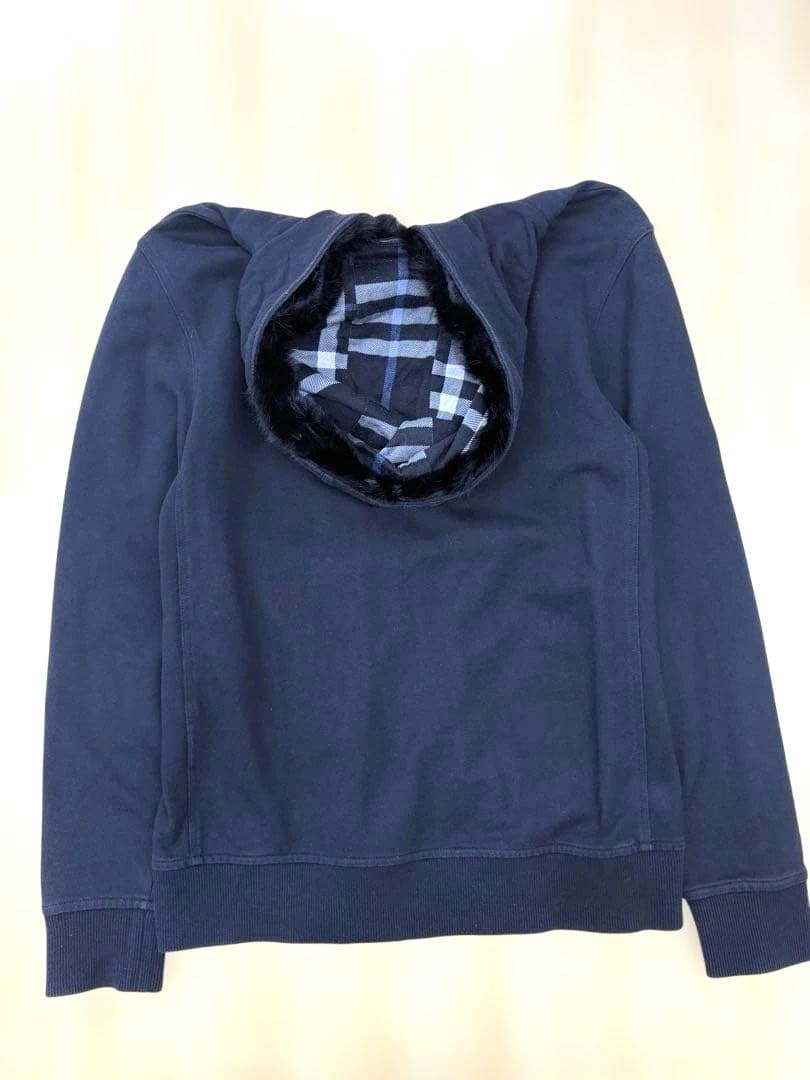 廃盤✨️バーバリーブラックレーベル リアルファー付きパーカー ノバ
