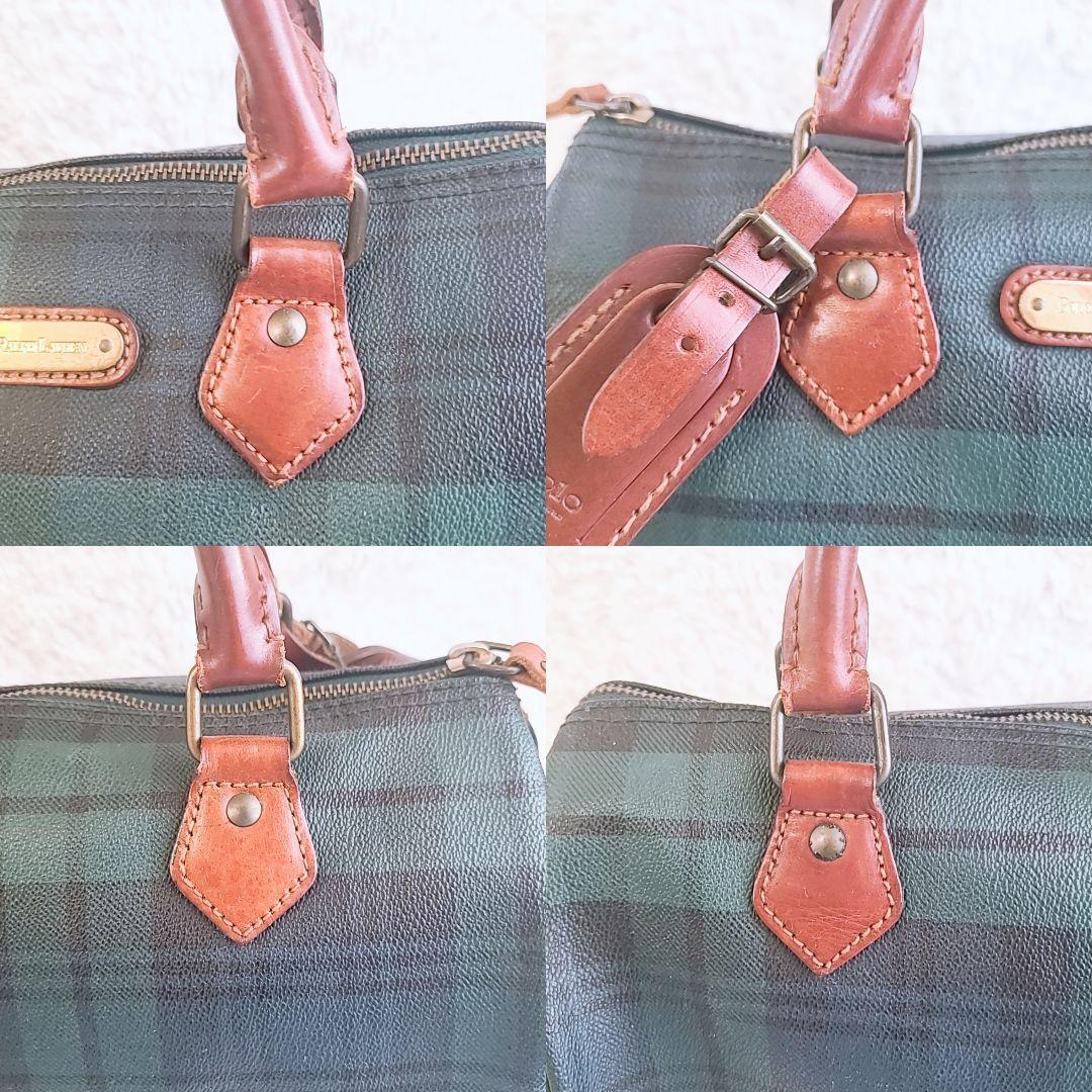 ポロラルフローレン 90s チェック柄 ボストンバッグ ヴィンテージ