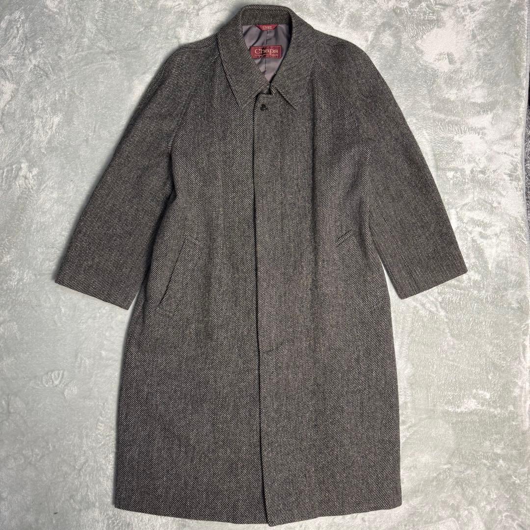 80s CHAPS ラルフローレン ウールツイード ステンカラーコート チャップスラルフローレン CHAPS RALPH LAUREN ツイードステンカラー