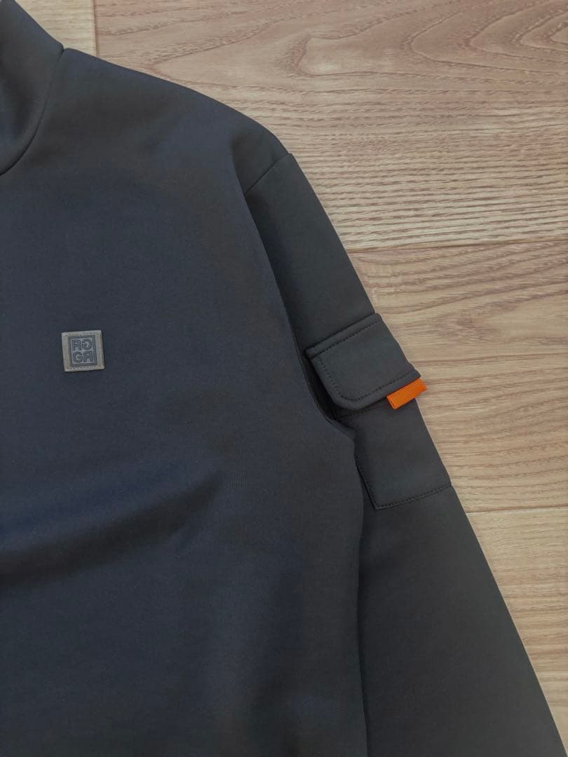 ラフロッグ バックフレームロゴモックネックシャツ ブラック 新品