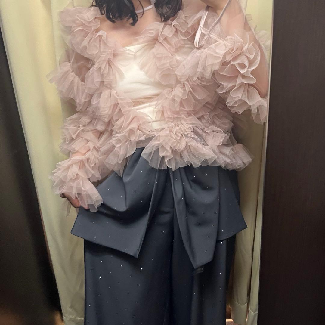 新品タグ無し notre emor チュールトップス ピンク 値下げしました