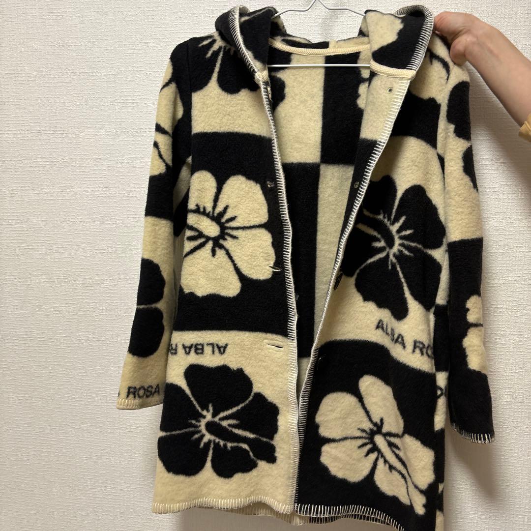 ALBA ROSA ロゴハイビブランケットコート 升目柄 ギャル - メルカリ
