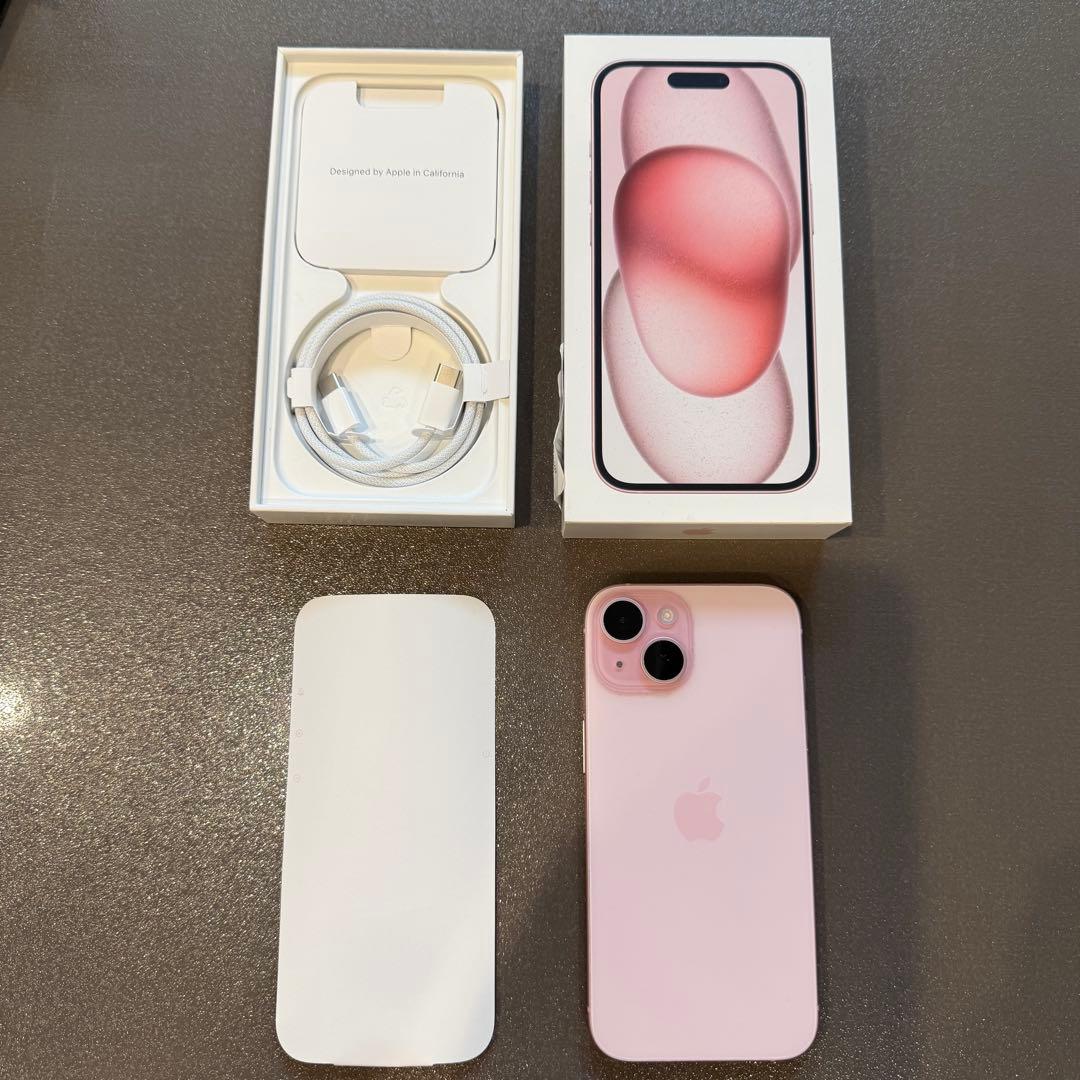Apple iPhone 15 128GB ピンク 正規バッテリー残量100% - メルカリ