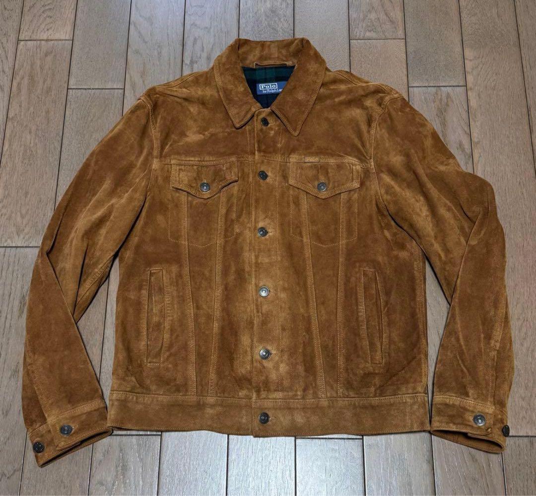 ポロラルフローレン スエードブラウントラッカージャケット - メルカリ