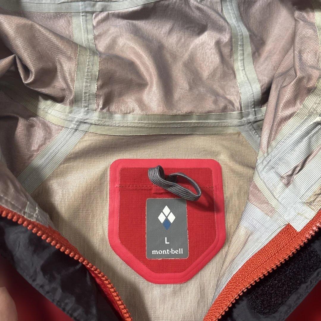 montbell tech shell jacket レッドL 短丈ドローコード - メルカリ