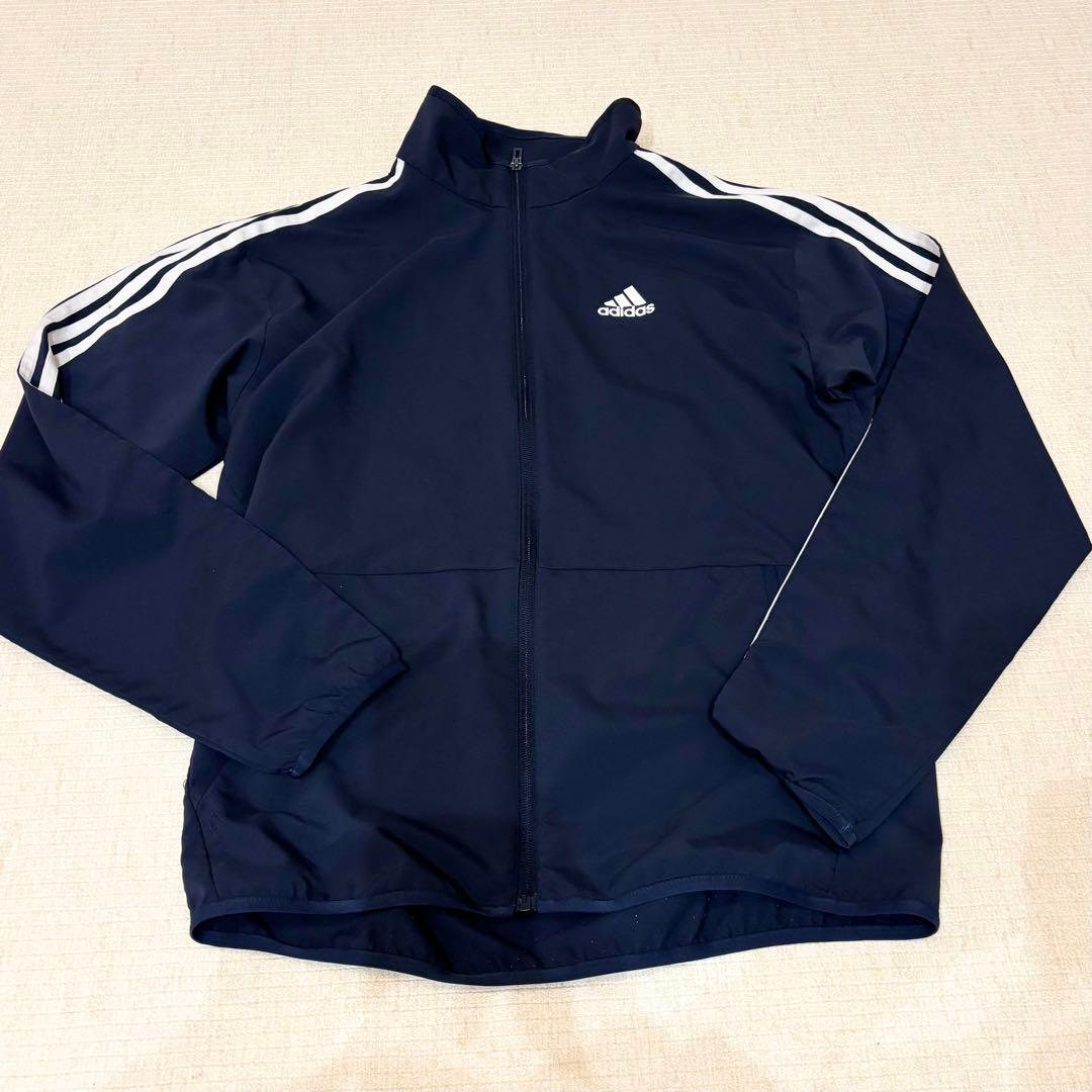 adidas アディダス ジャージ 上下 セットアップ 紺×白 - メルカリ
