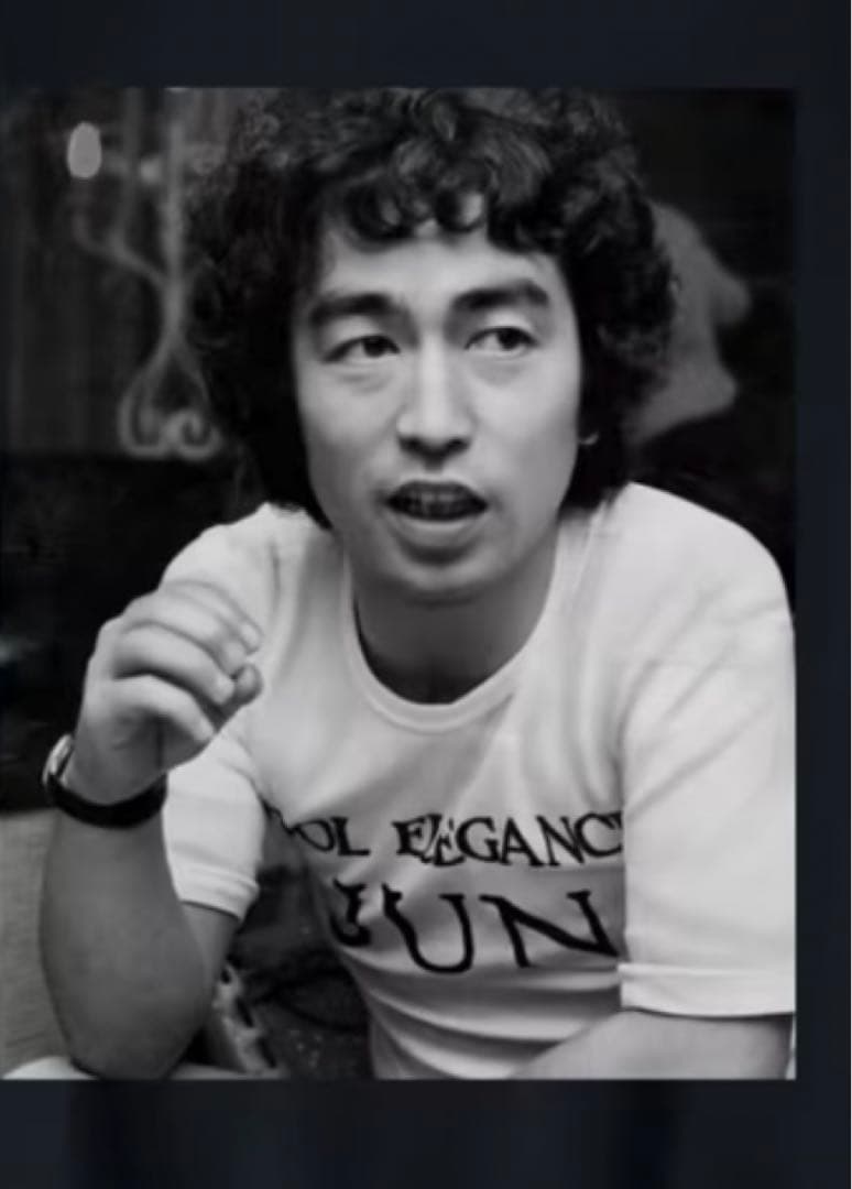 大人気！志村けん 若い頃 黒Tシャツ Lサイズ ユニセックス - メルカリ