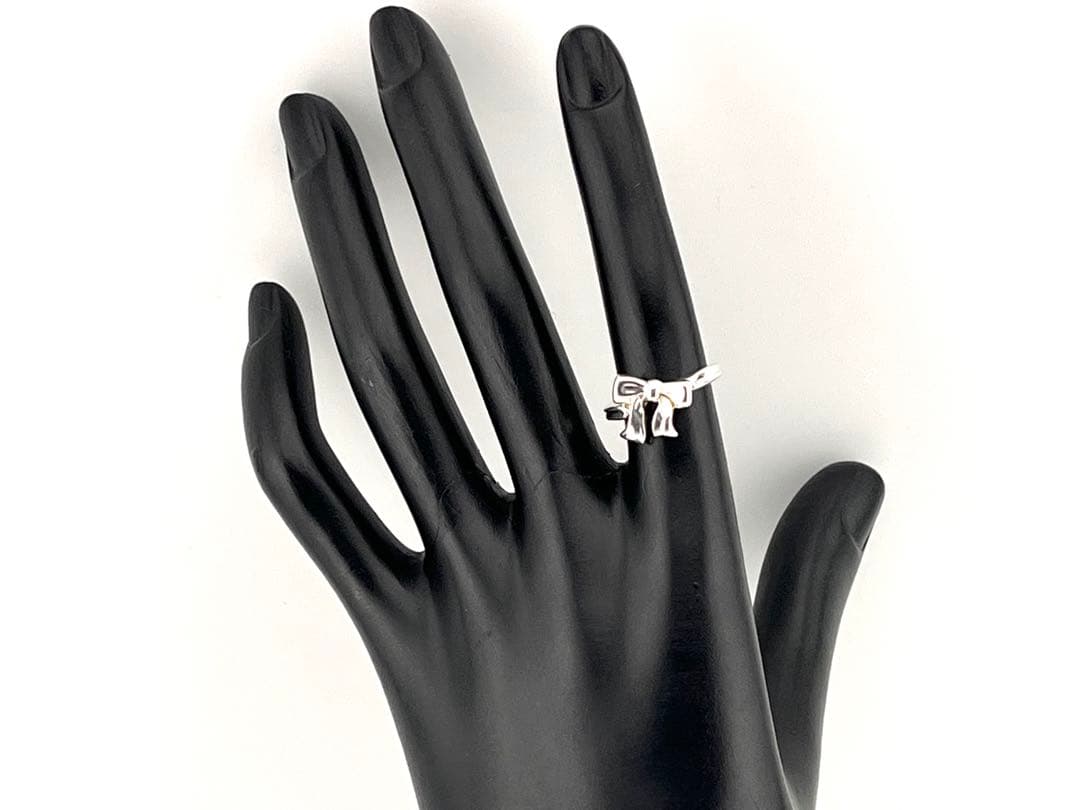 c924 オールド ティファニー 1990 リボン リング 925 約8.5号 - メルカリ