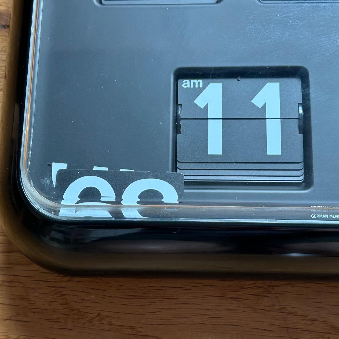 訳あり ジャンク品 TWEMCO トゥエンコ パタパタ時計QD-35 ブラック