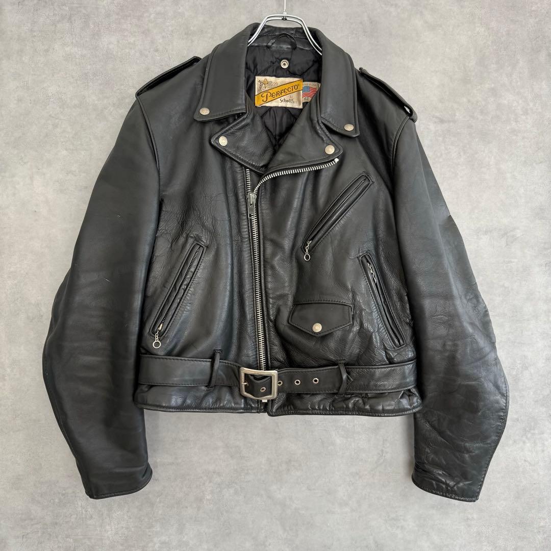 90sUSA製 Schott ショット 618 ダブルライダースジャケット42 - メルカリ