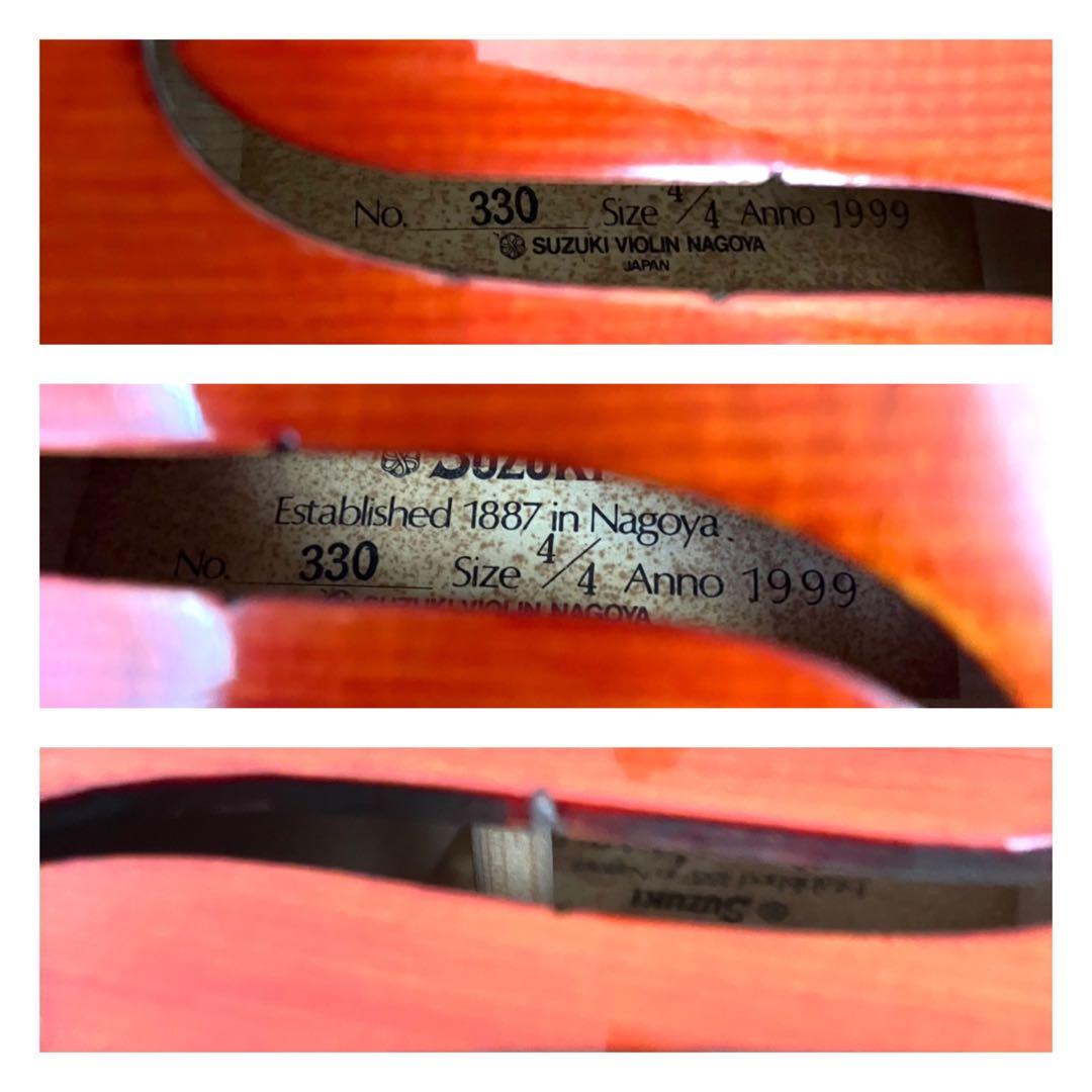 鈴木バイオリン No.330 4/4 1999年 杉藤弓付き 虎杢が美しい - メルカリ