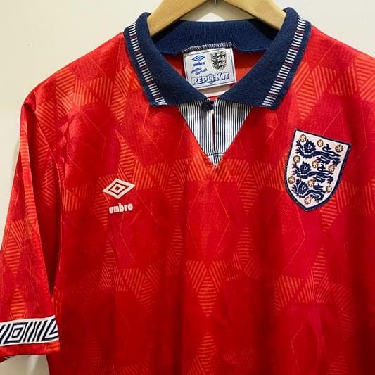 90s UK製 イングランド代表 1990 ユニフォーム アウェイ 当時物 - メルカリ