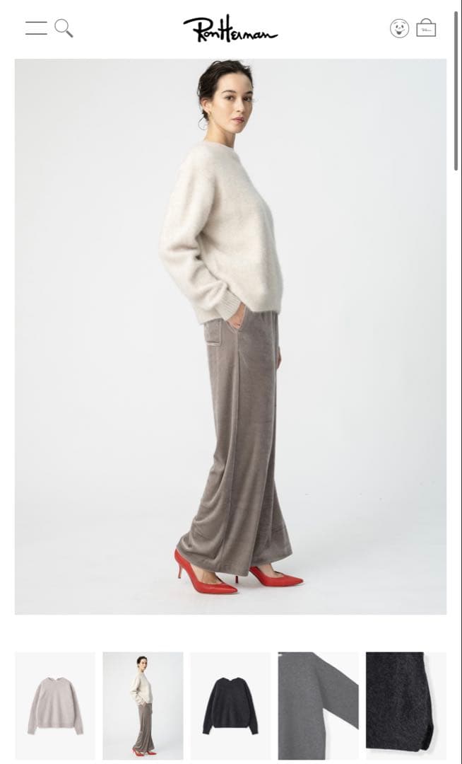 根岸さんオススメ♡Ron Hermanフォックスヤク ニット プルオーバー