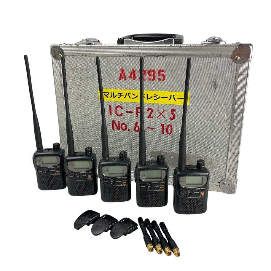 ■アイコム■icom■ 広帯域受信機 防災 無線 JR 5台セット IC-R2 ICOM（アイコム） IC-R15 受信改造済 広帯域ハンディレシーバー 108