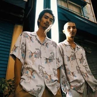 渋谷龍太さん着用 新品 NIPOALOHA シルク混 アロハシャツ 若冲 XXL