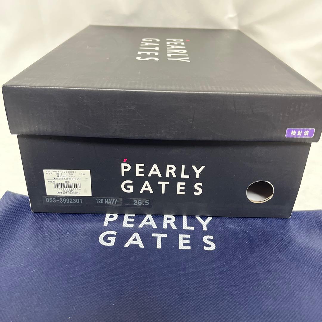新品 PEARLY GATES ハイカット ゴルフシューズ 紺 26.5cm