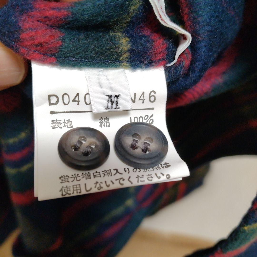 未使用NON NO マドモアゼルノンノン チェックネルシャツ PAPAS NON NO