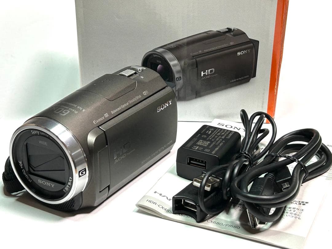 SONY HDR-CX680 ホワイト ケーブル・説明書付き ACアダプターなし SONY