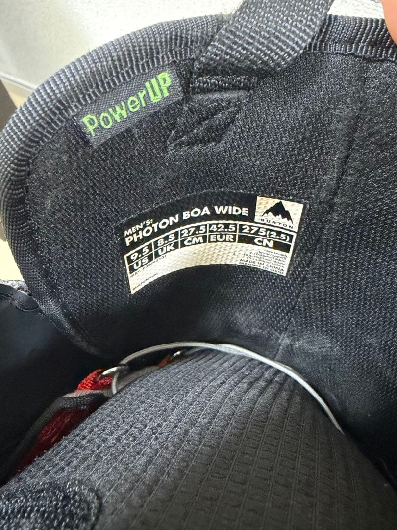 BURTON PHOTON Wide Boa 27.5cm 【インソール未使用】