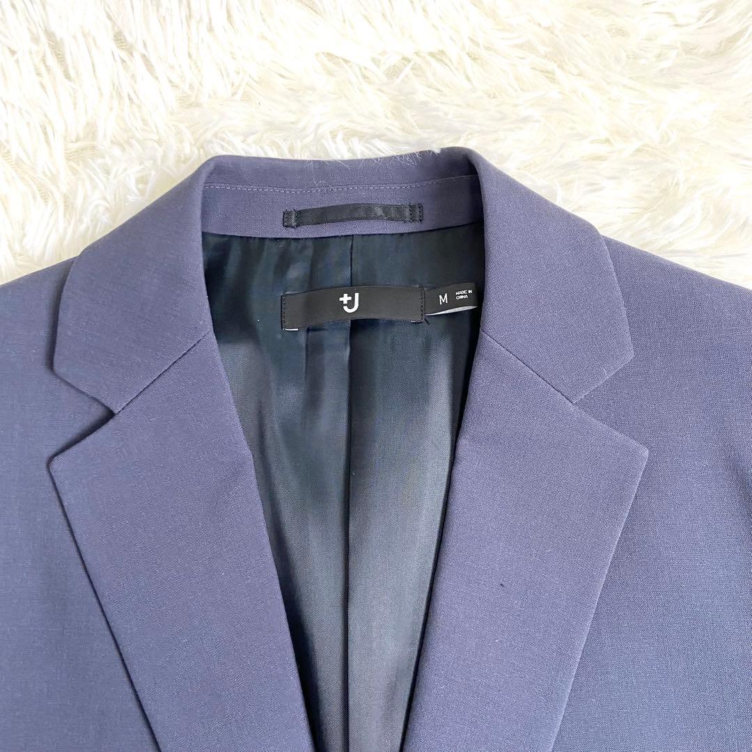 未使用タグ付き ユニクロJ+ ダークブルー ビジネススーツ セットアップ