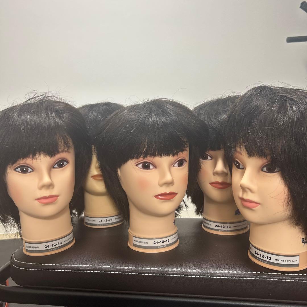 美容師国家試験用 カットヴィッグ5体 - メルカリ
