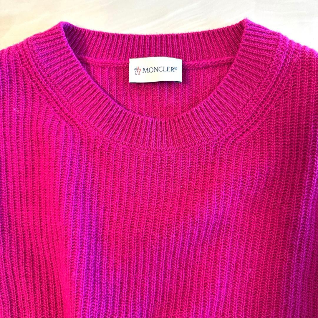 MONCLER メンズ マゼンタ リブ編み セーター - メルカリ