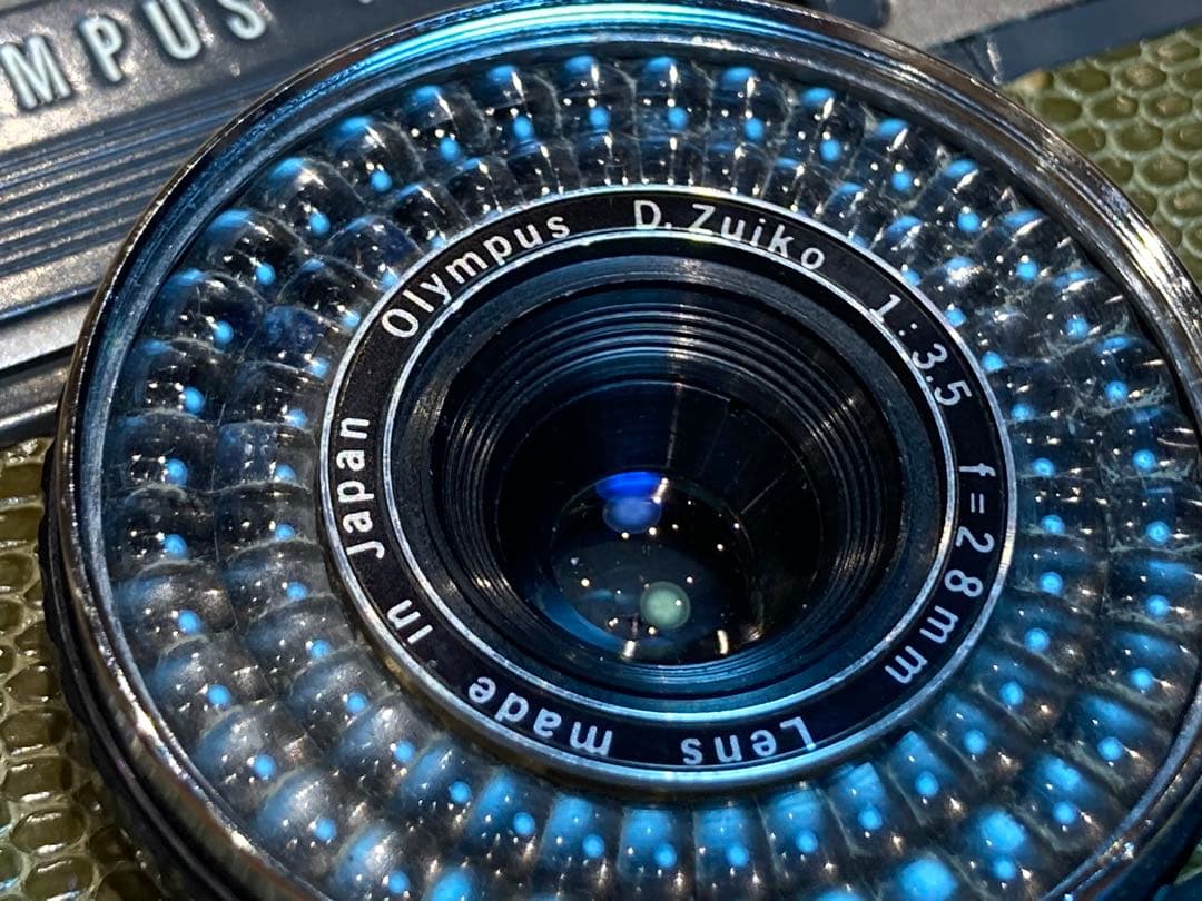 ☆フィルム入門に！☆オリンパスpen ee2 ☆リザード本革グリーン☆初期