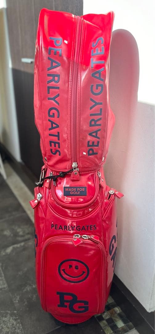 パーリーゲイツ/キャディバックエナメルレッド - メルカリ