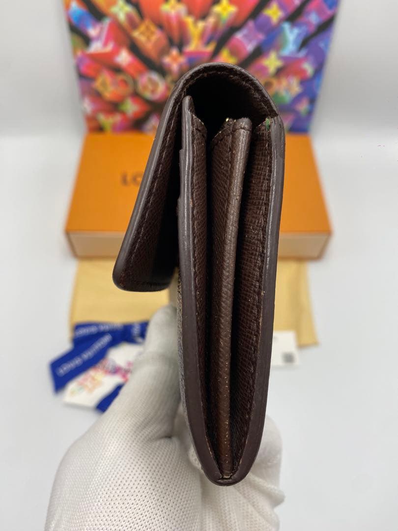 ルイヴィトン ダミエ ポシェットポルトモネクレディ 二つ折り長財布