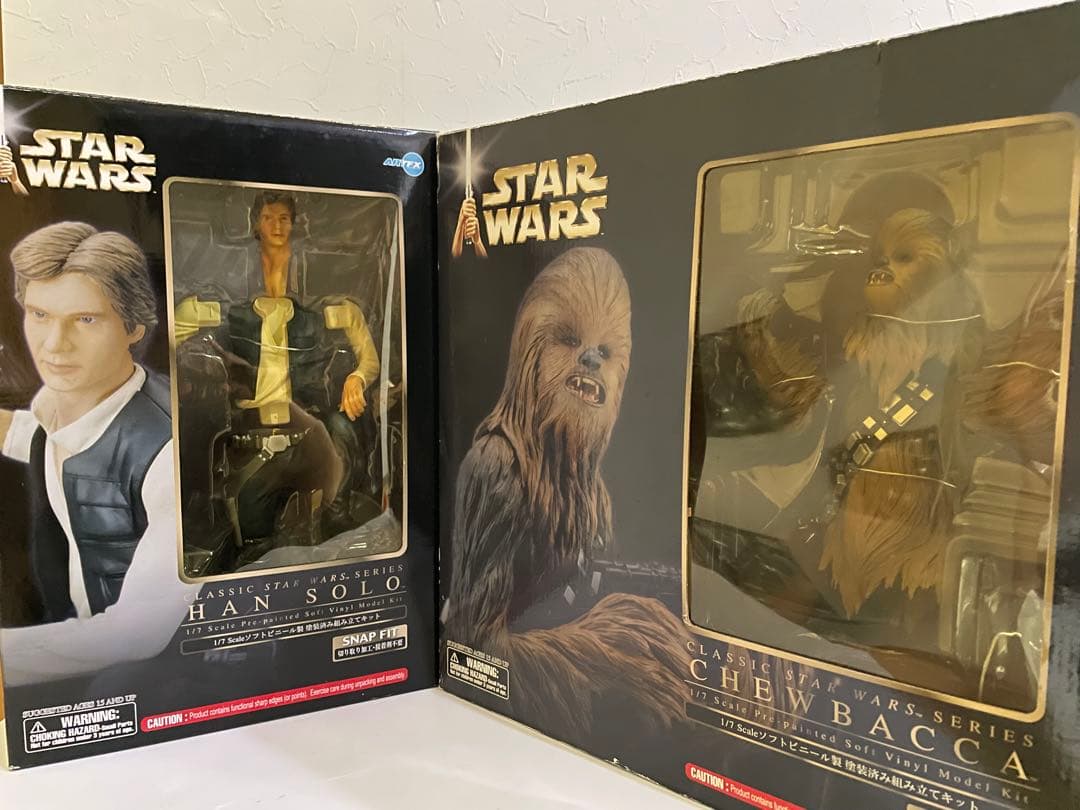 スターウォーズ、ハンソロ、チューバッカフィギュア