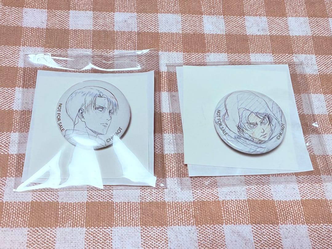 進撃の巨人 wit コミケc97 会場限定 特典缶バッジ リヴァイ エレン