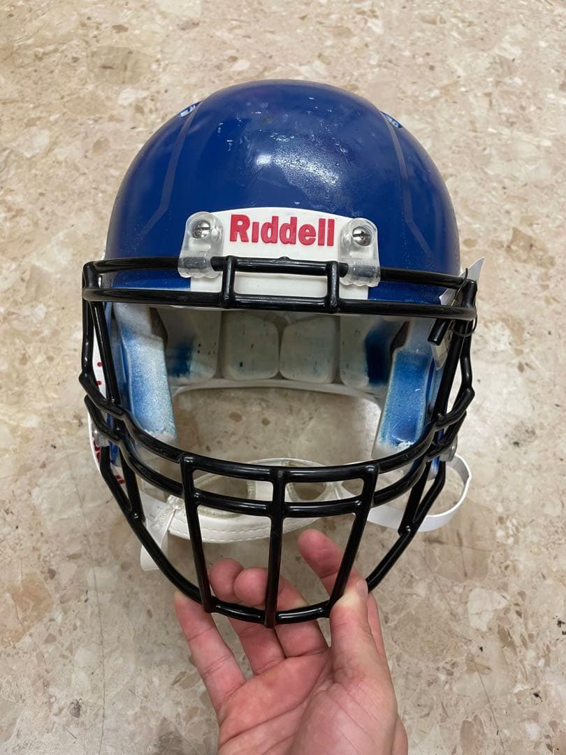 Riddell アメリカンフットボールヘルメット 青 - メルカリ