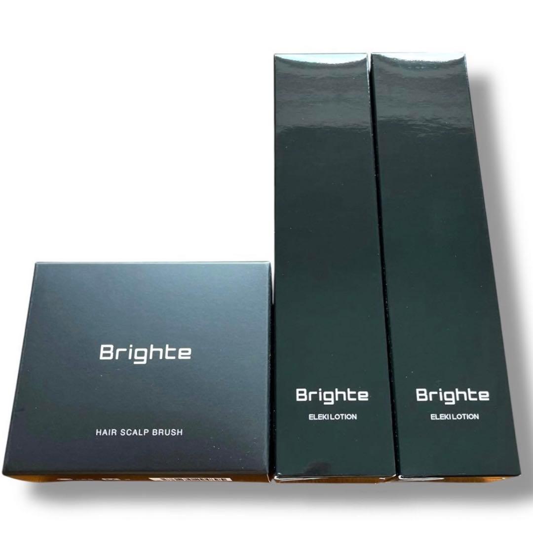 新品未開封 Brighte エレキローション 化粧水 2本 スカルプブラシ