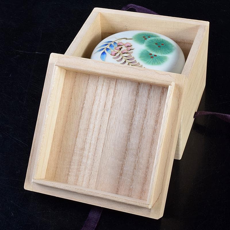 七宝焼 安藤七宝店 藤松紋 盒子蓋物 共箱 M R7693 - メルカリ