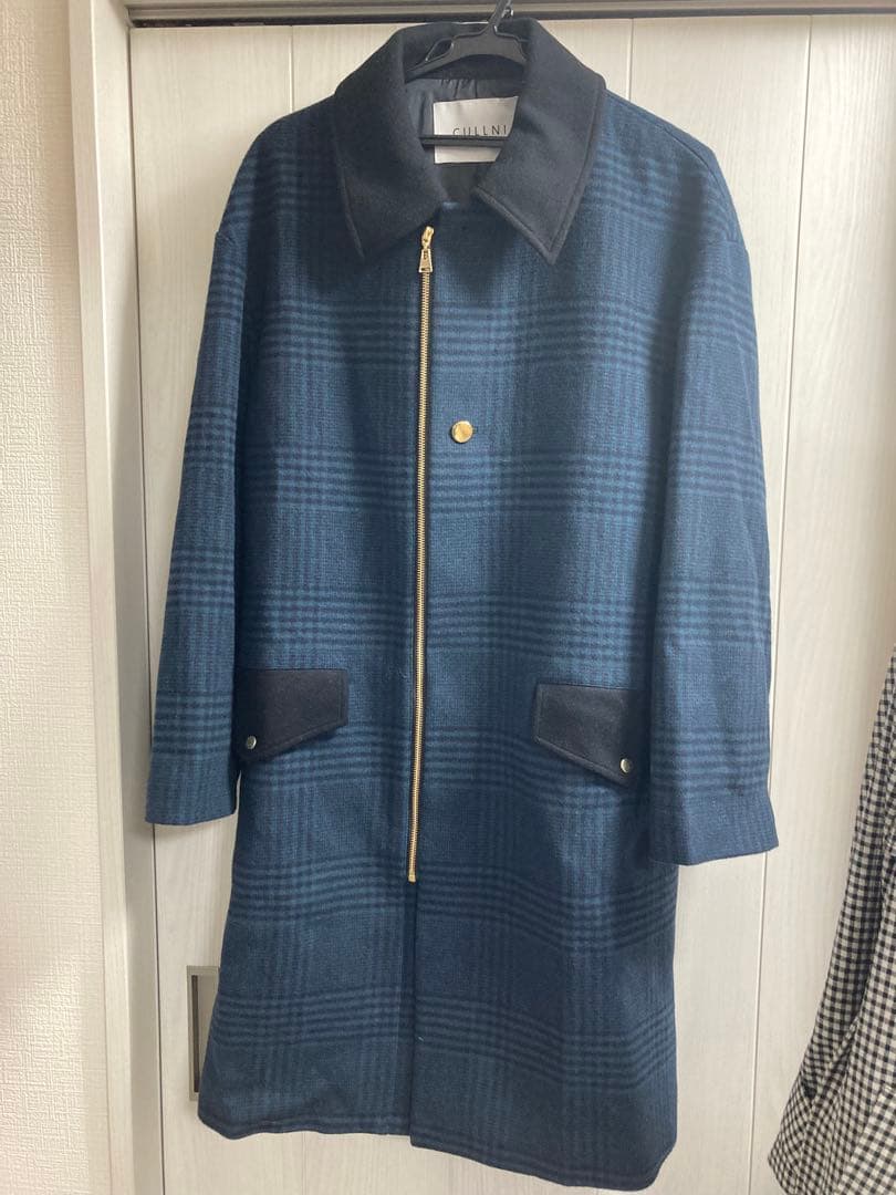 クルニ 22AW studious別注 ZIP CHECK ステンカラーコート - メルカリ