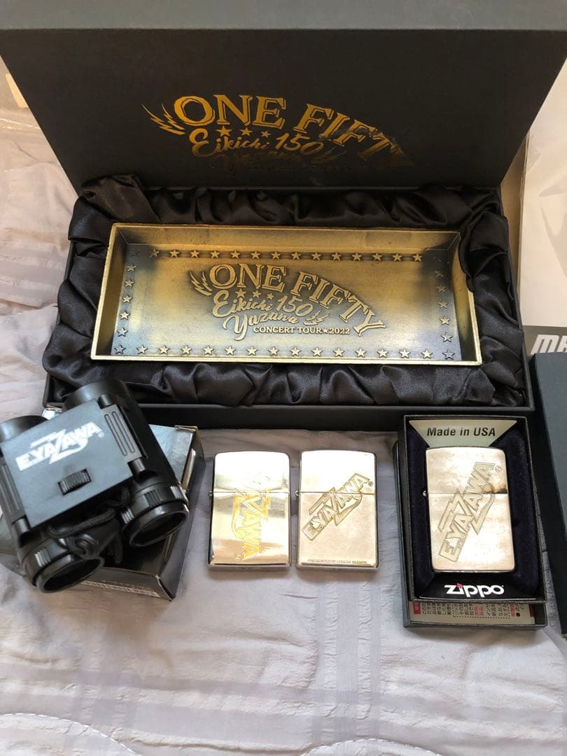 矢沢永吉 オリジナルグッズまとめ売り ジッポ ライター ピンバッジ キーホルダー