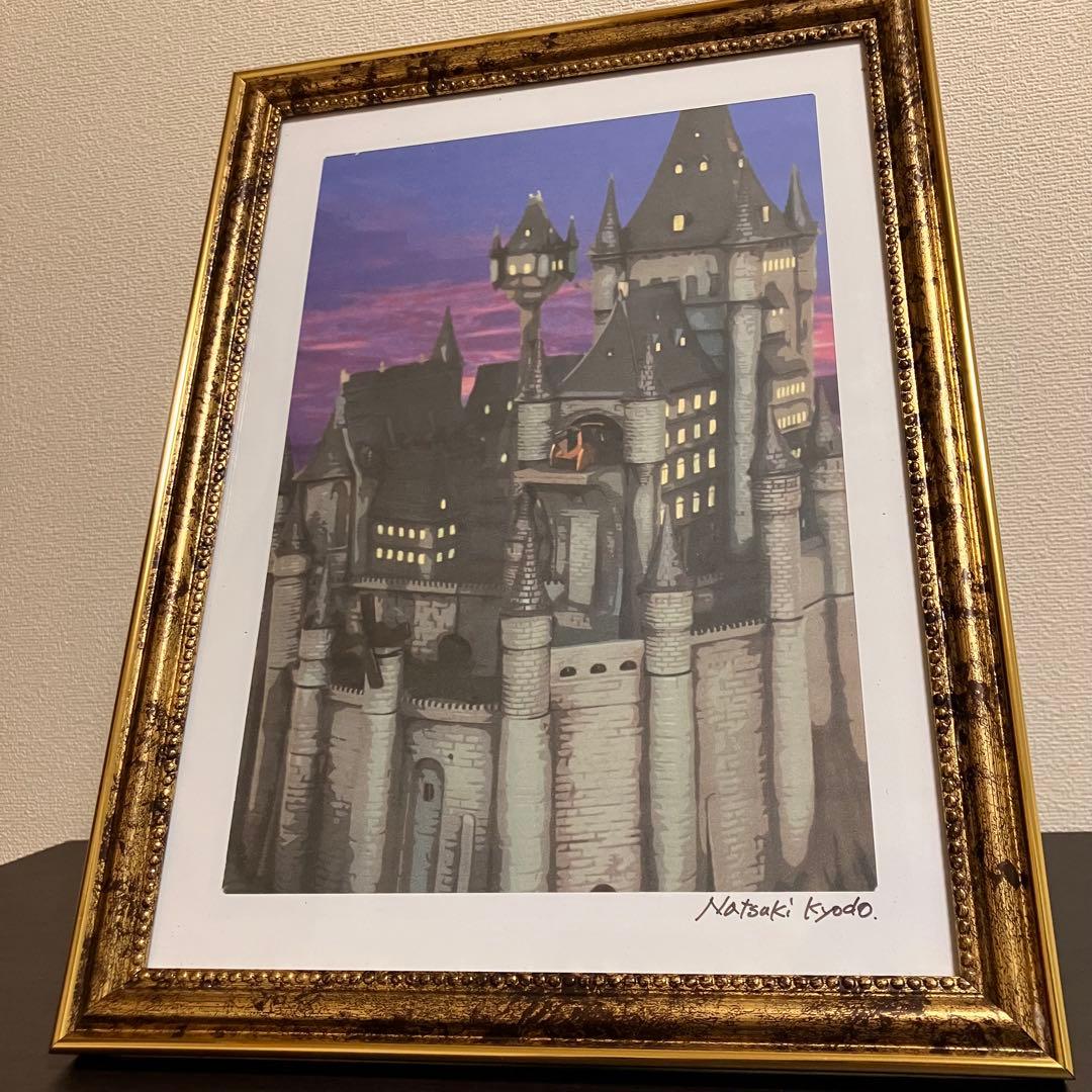 ジブリアート17 カリオストロの城①「決戦前」額縁寸法32.7㎝×24.0㎝