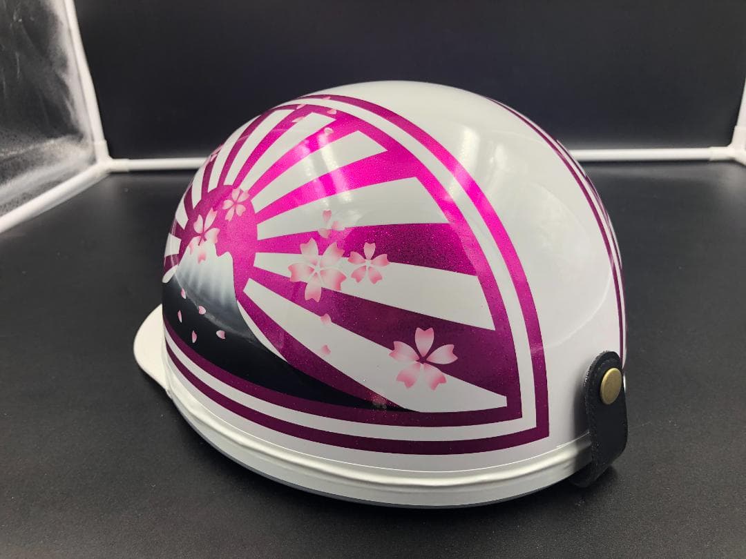 コルク半 カスタム 富士日章 三つボタン ホワイトピンク ラメ 桜 高級