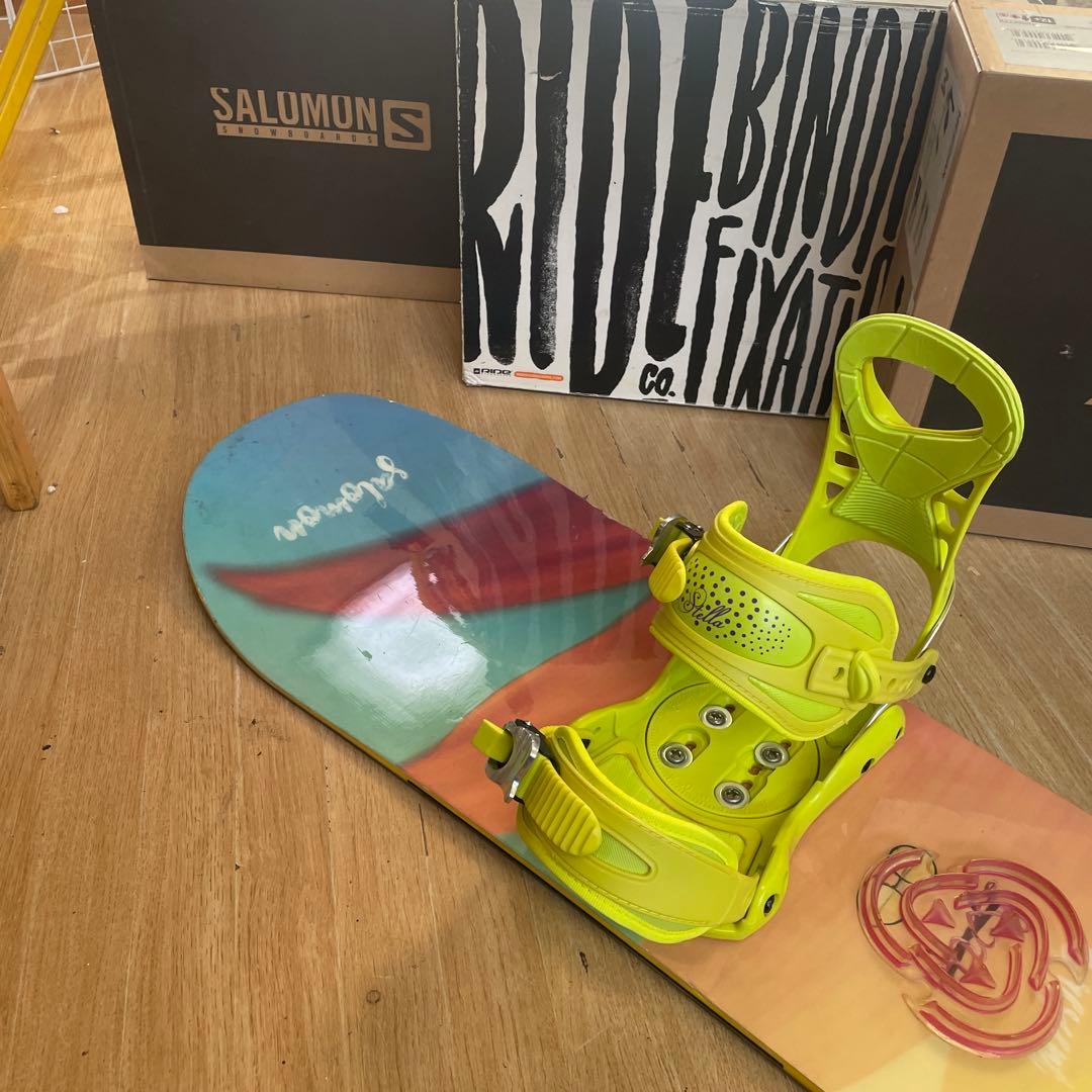 SALOMON×STELLA 希少130代 バイン付 スノーボードセット - メルカリ
