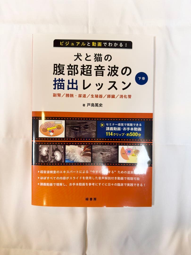 【裁断済み】ビジュアルと動画でわかる！ 犬と猫の腹部超音波の描出レッスン 下巻 ビジュアルと動画でわかる!犬と猫の腹部超音波の描出レッスン 下巻