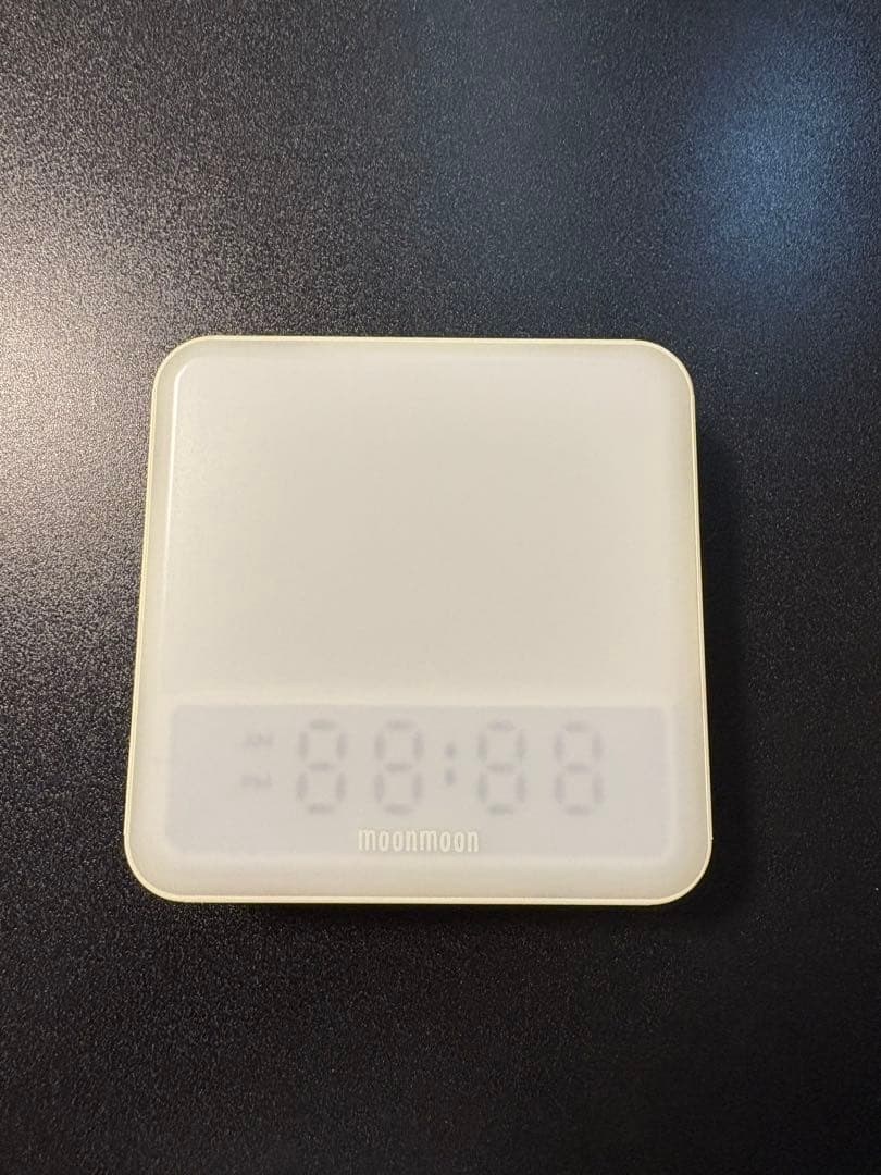 moonmoon デジタル時計 ホワイト ACアダプター付き - その他