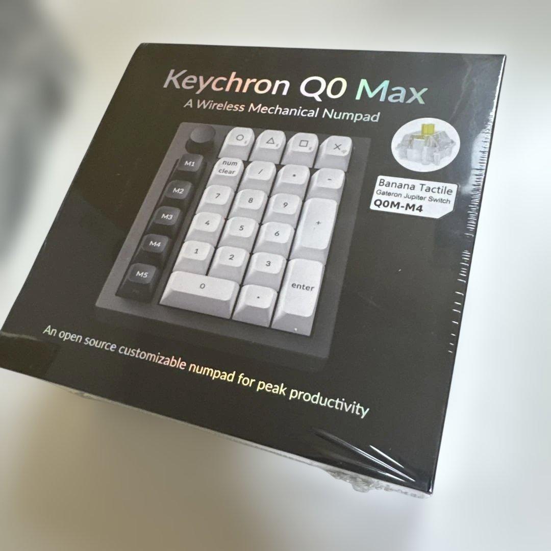 Keychron QQ Max ワイヤレスメカニカルテンキー 黒 バナナ軸 テンキー Q0 Max(バナナ軸) カーボンブラック Q0M-M4 [有線