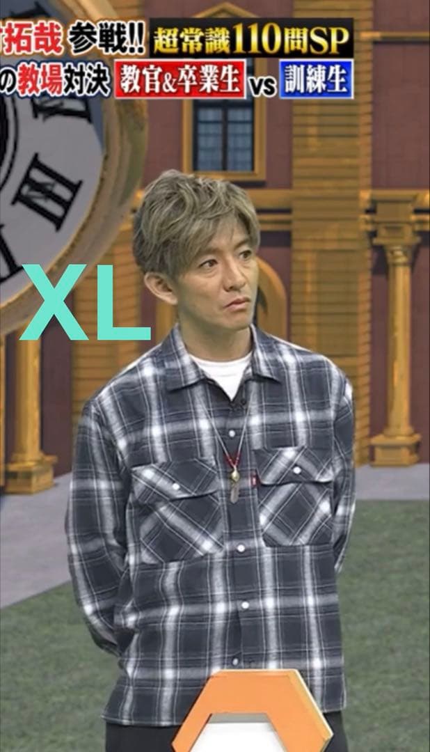 XLサイズ hide and seek オンブレチェック シャツ キムタク - メルカリ